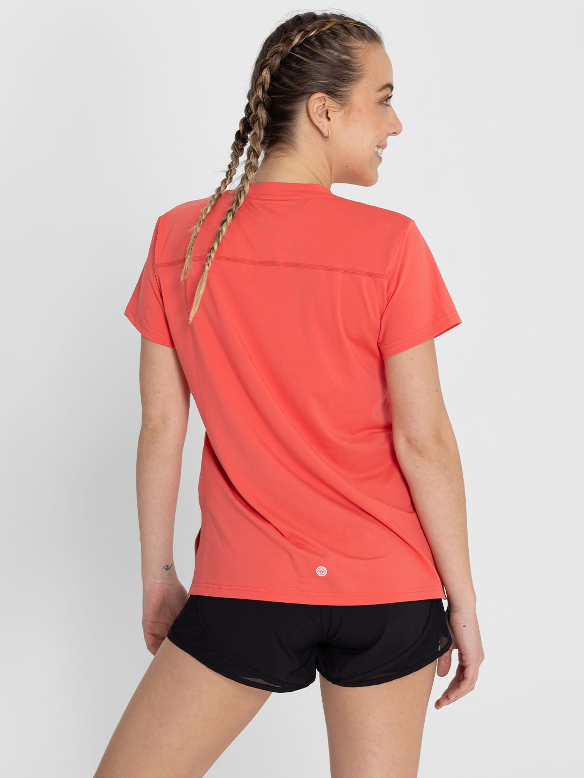 Polera MC Mujer V-Neck Salmón Bsoul