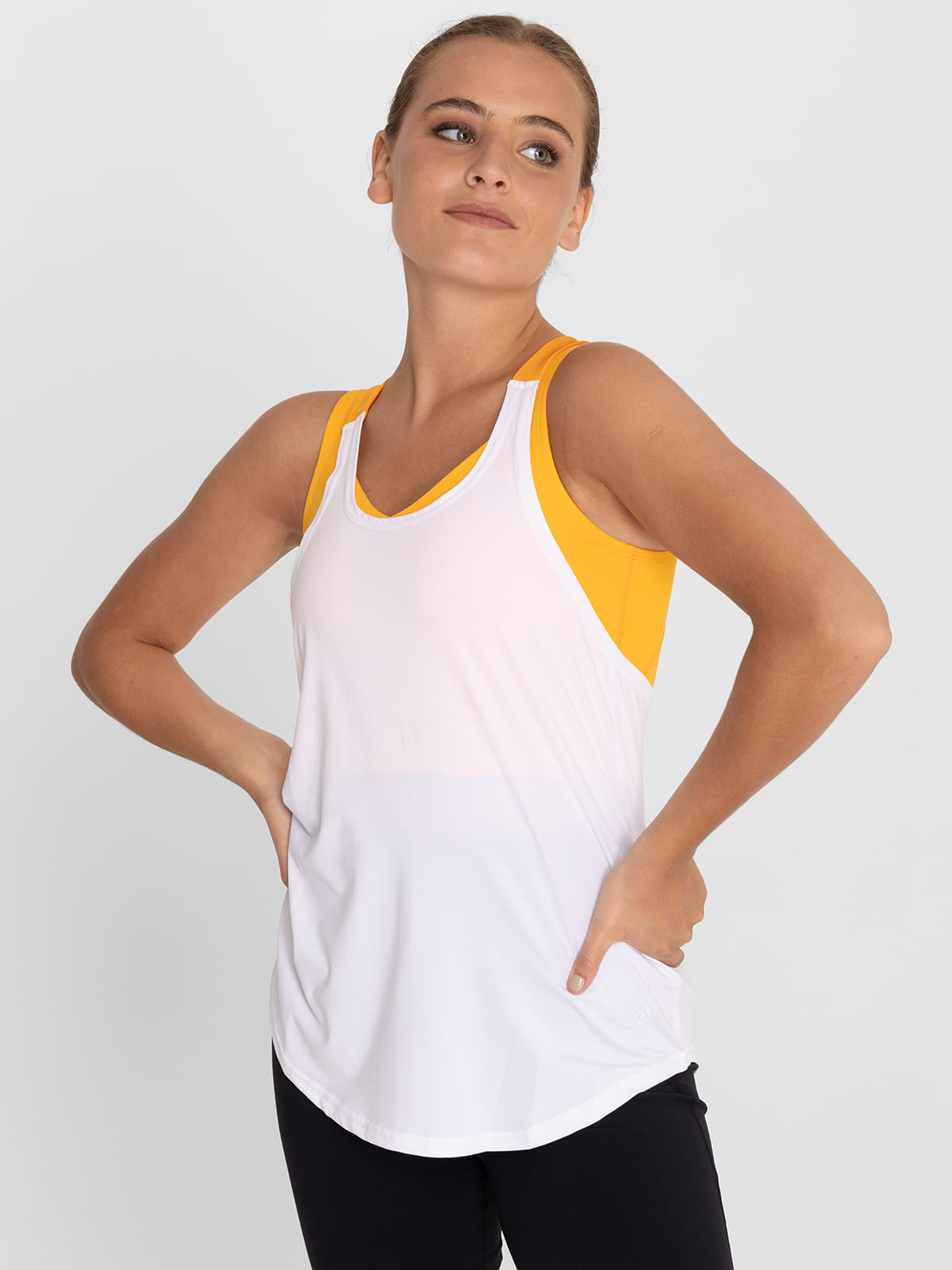 Polera Mujer Training Tank Blanco Bsoul