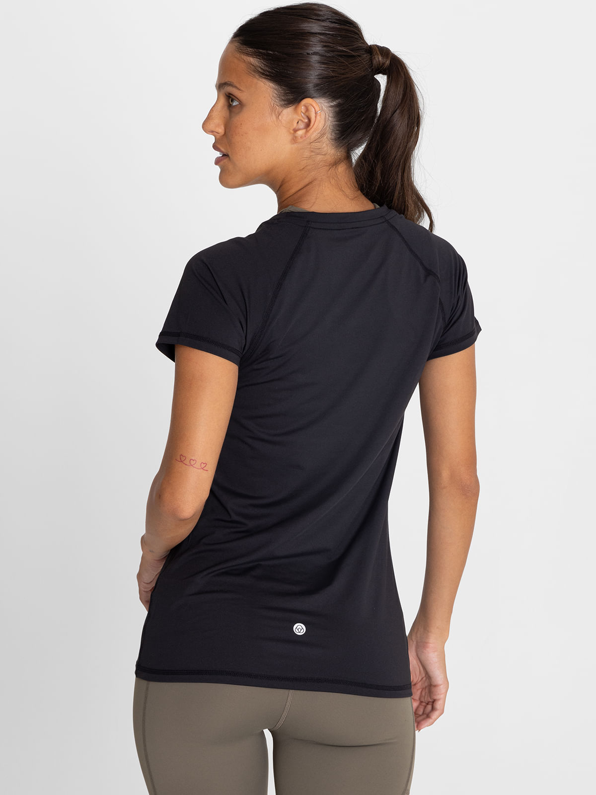 Polera MC Mujer T-Shirt Round Neck Negro Bsoul