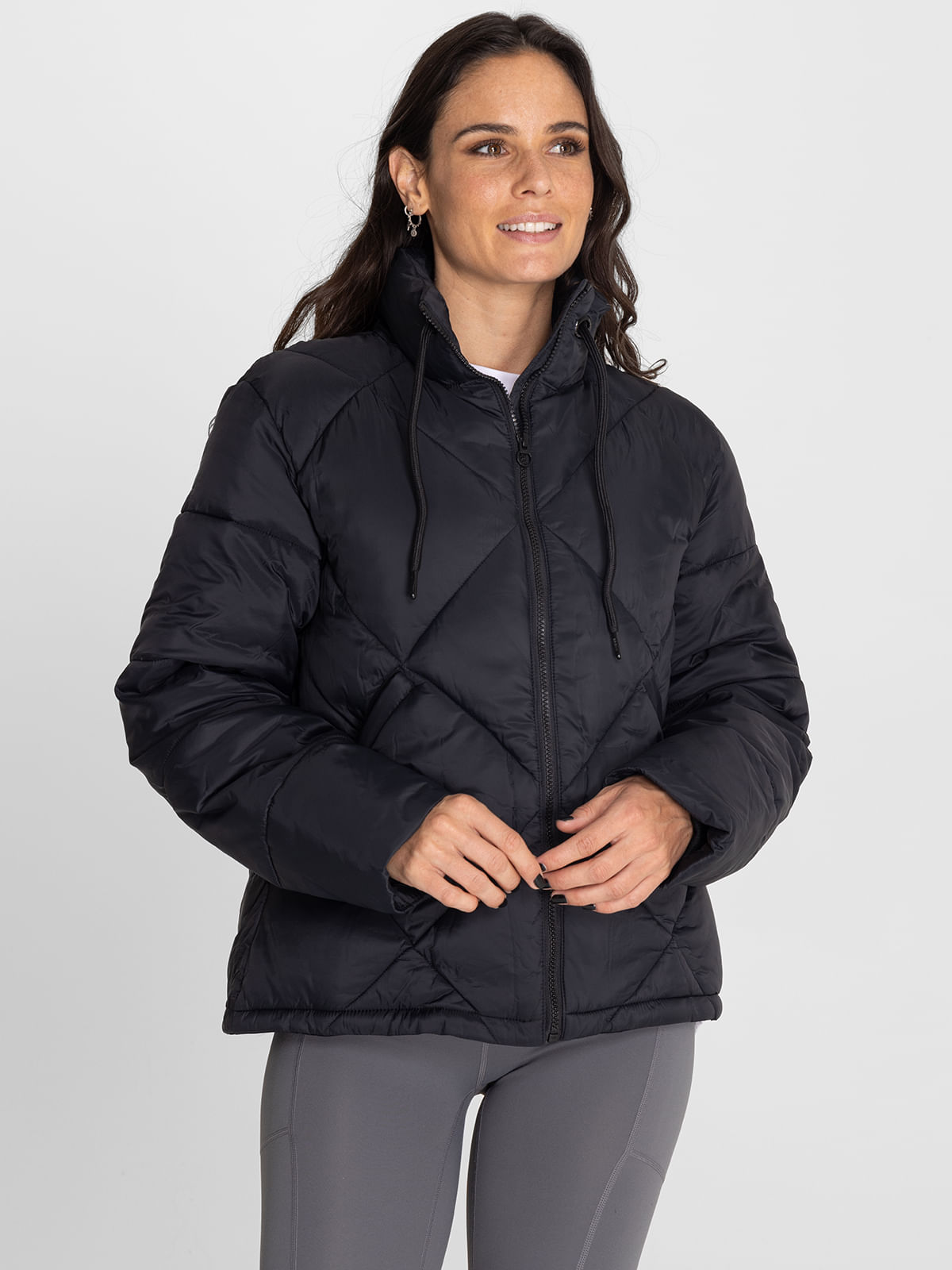 Parka Mujer Quilted Negra Bsoul