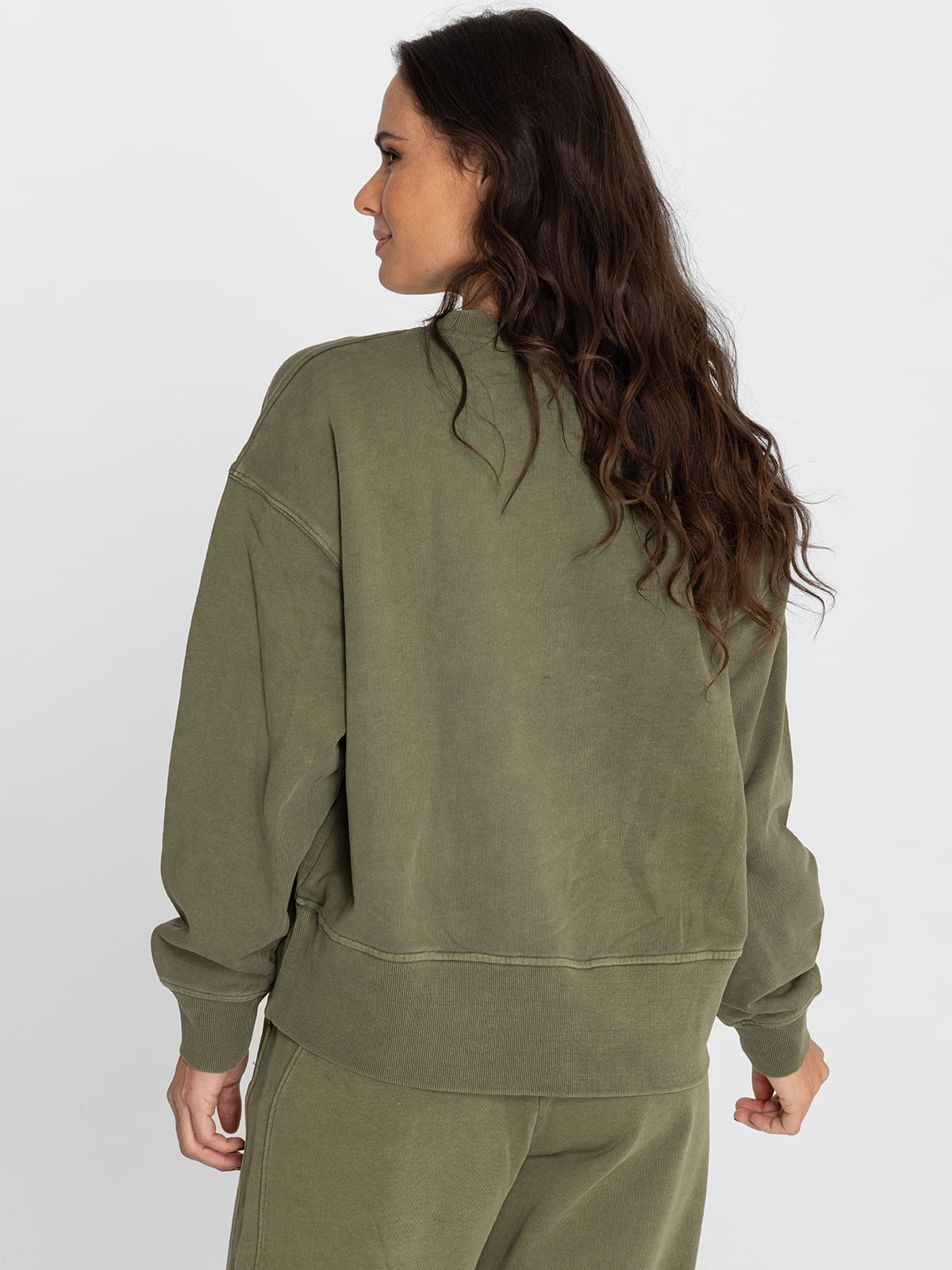 Polerón Mujer Creta Verde Musgo Bsoul