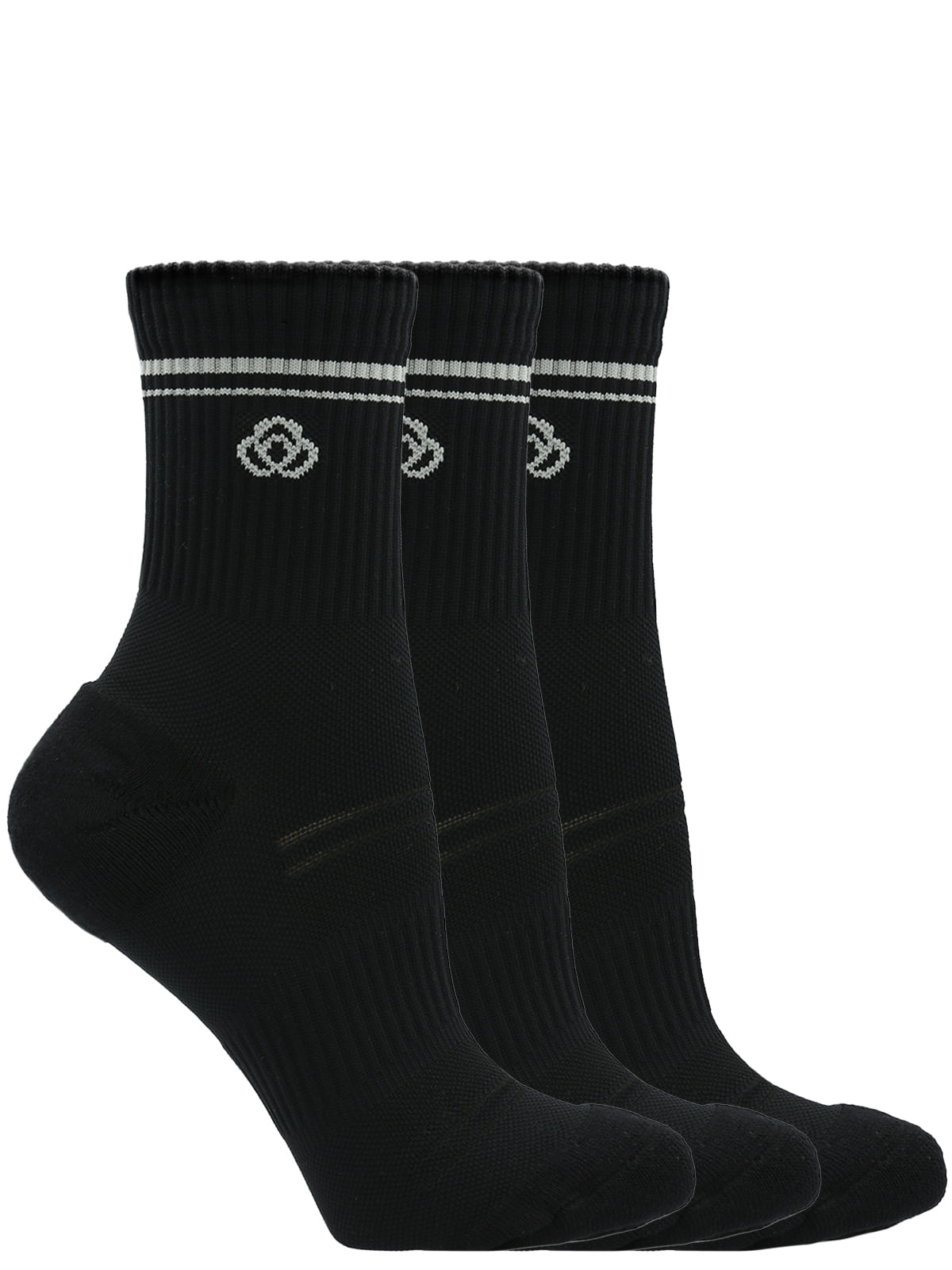 Calcetines 3 Pack Mujer Crew Cut Pro Negro BSoul