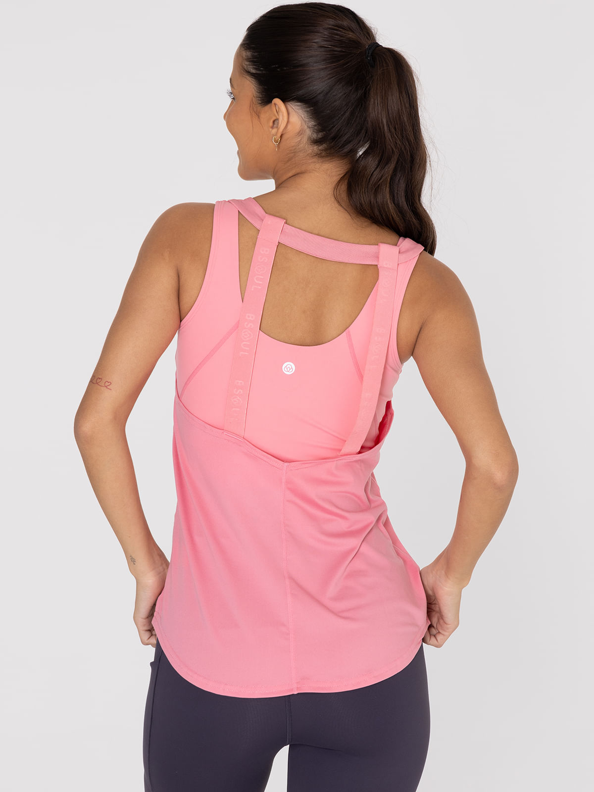 Polera Mujer Training Tank Rosada Bsoul