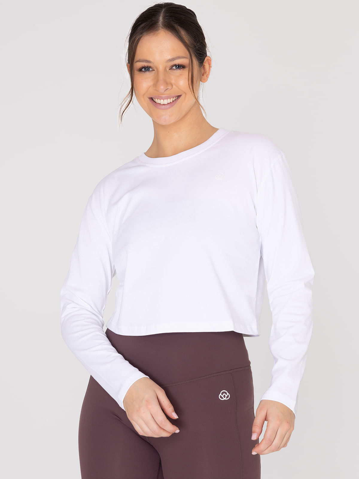 Polera Mujer Cotton Crop Top Blanca Bsoul