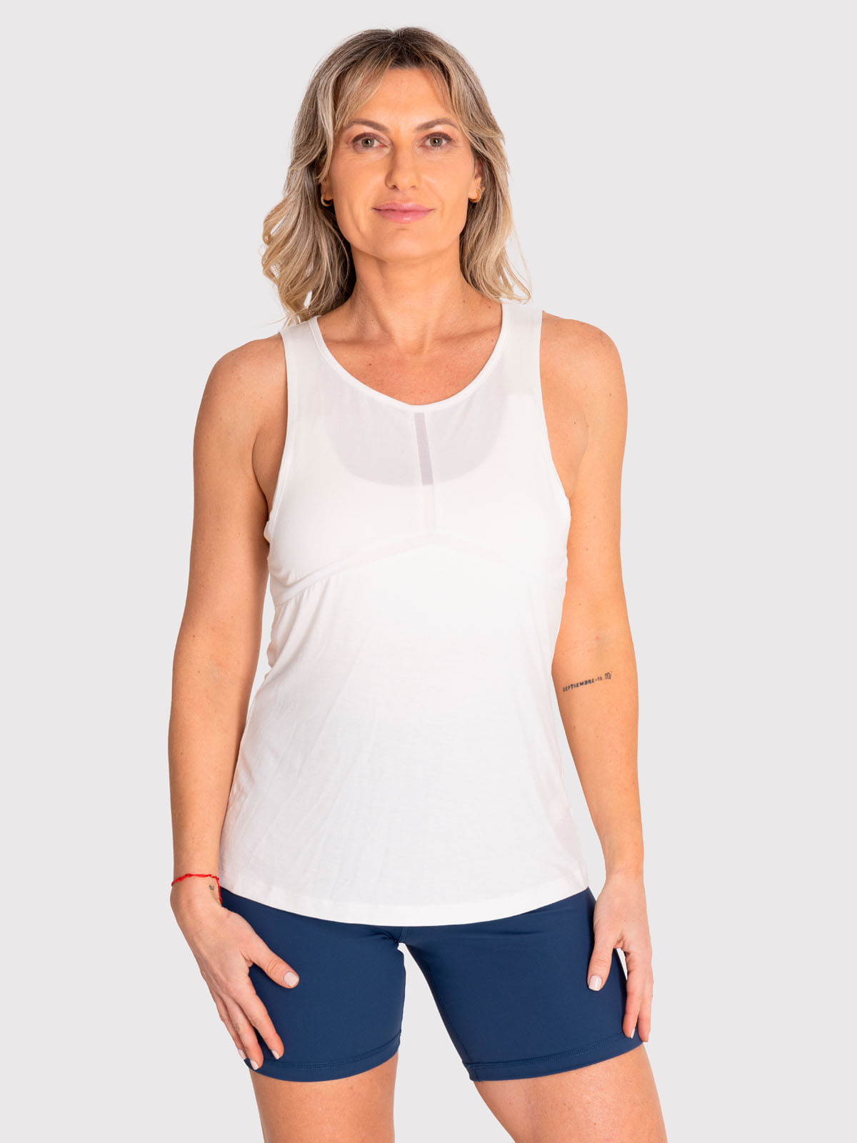 Polera Mujer Vest Blanca Negra