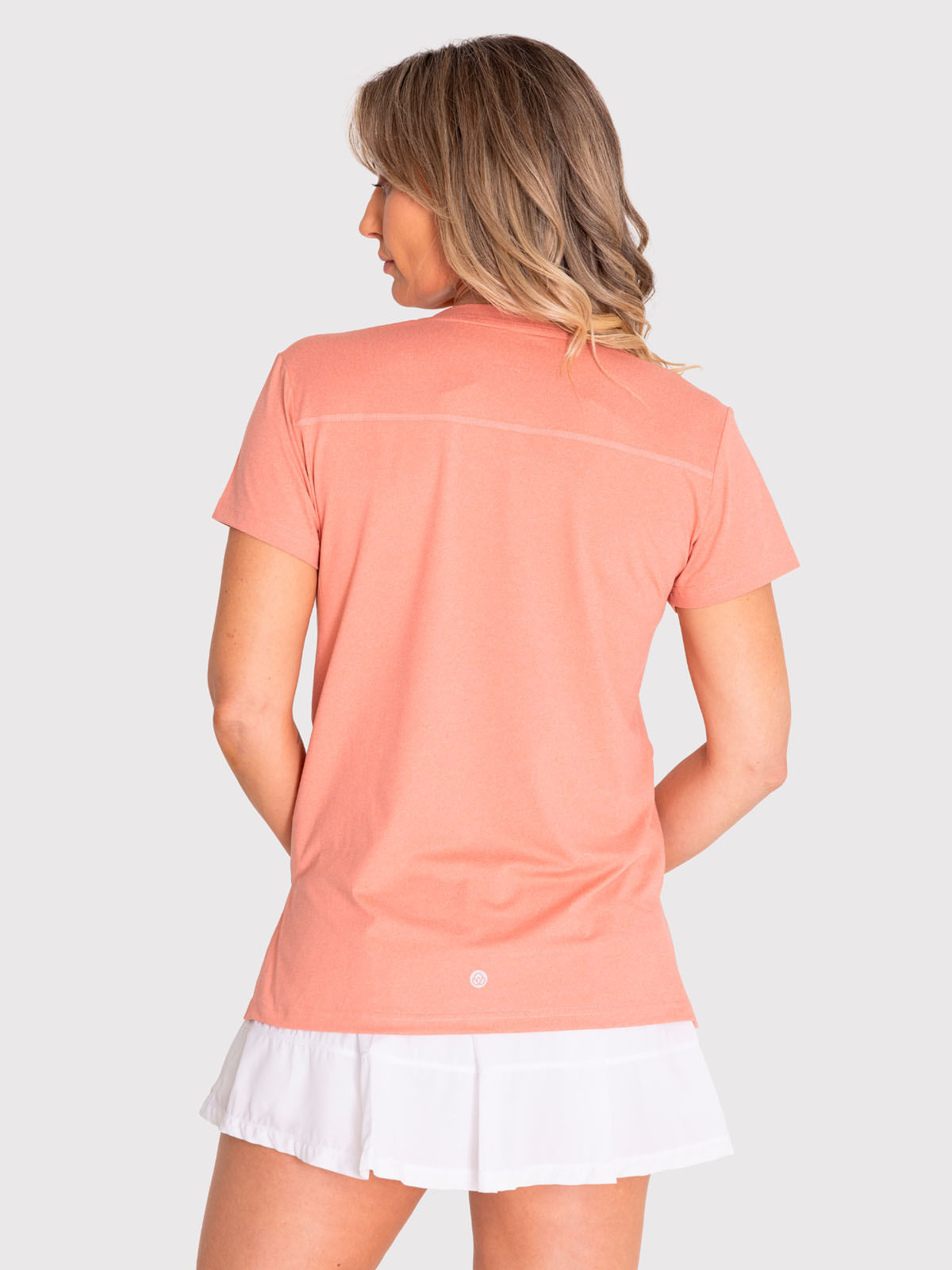 Polera Mujer Manga Corta V-Neck Coral Bsoul