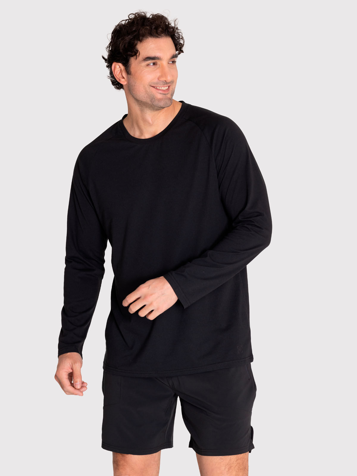 Polera Hombre Manga Larga Negra Bsoul