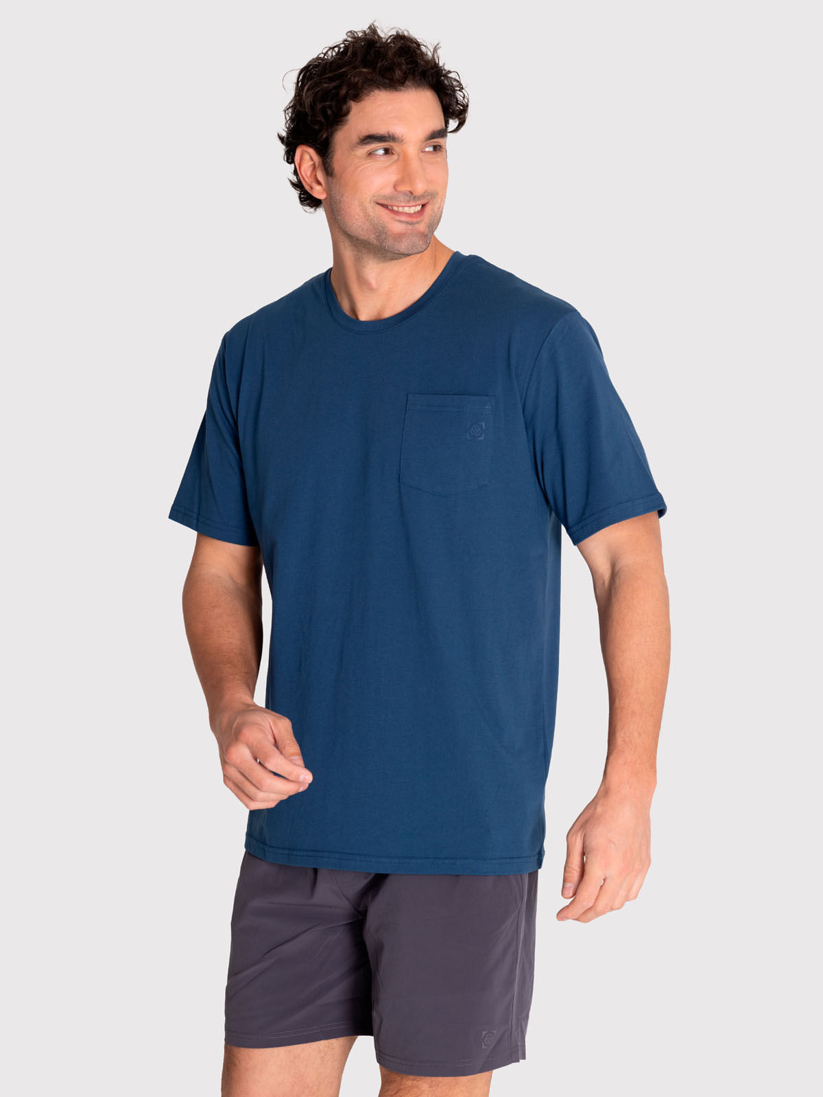 Polera Hombre Pocket T-Shirt Azul Bsoul