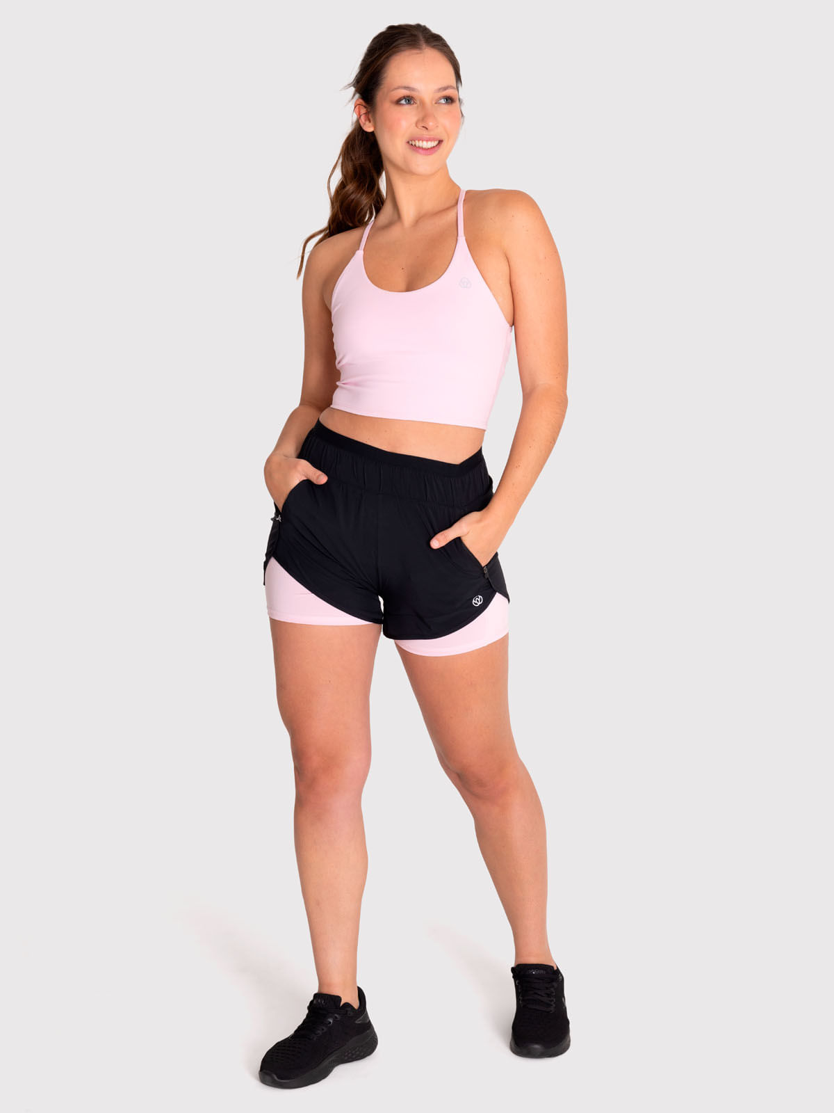 Calza Short  Mujer W/Inn Leg Febe Negro Bsoul