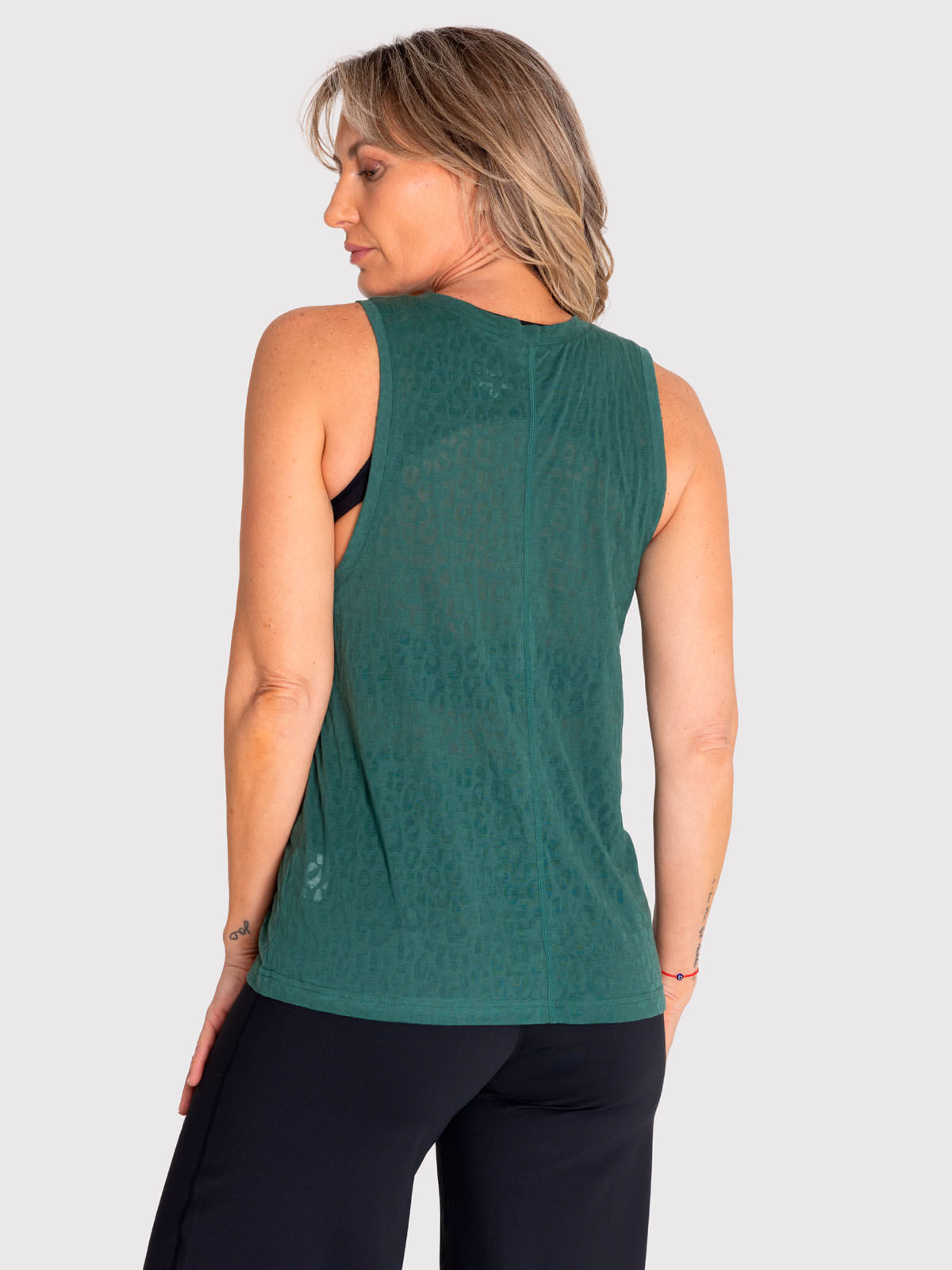 Polera Mujer Cheetah Tank Verde Bsoul