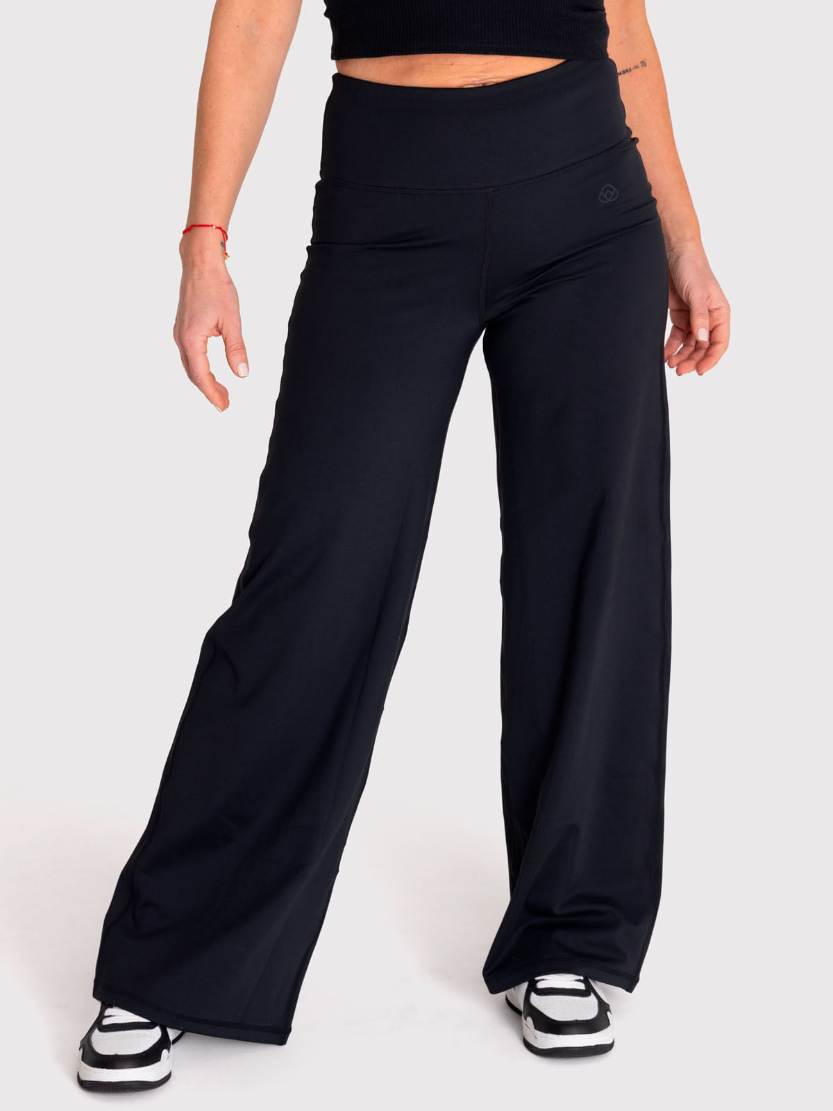 Pantalón Mujer Wide Leg Negro Bsoul