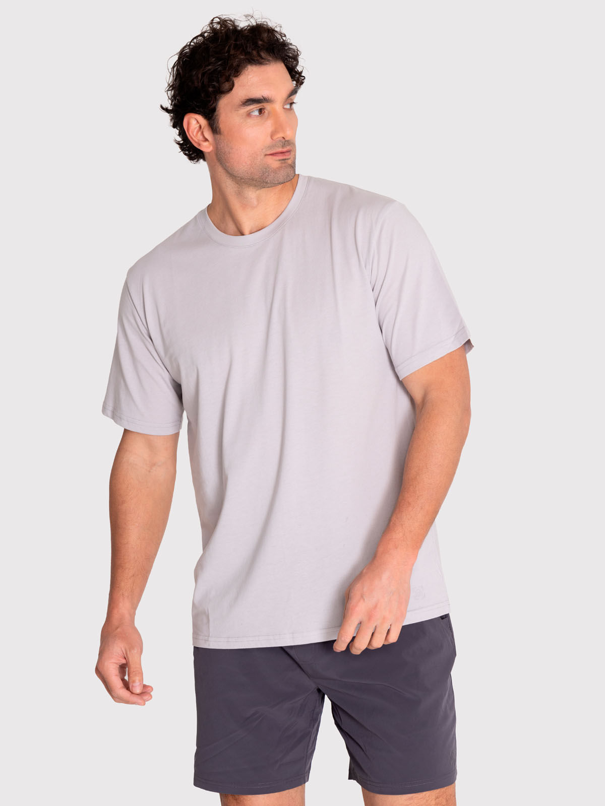 Polera Hombre Printed T-Shirt Gris Claro Bsoul