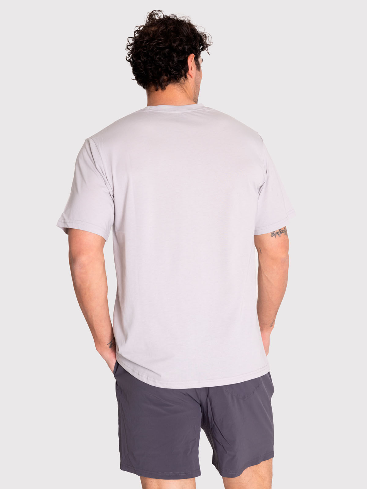 Polera Hombre Printed T-Shirt Gris Claro Bsoul