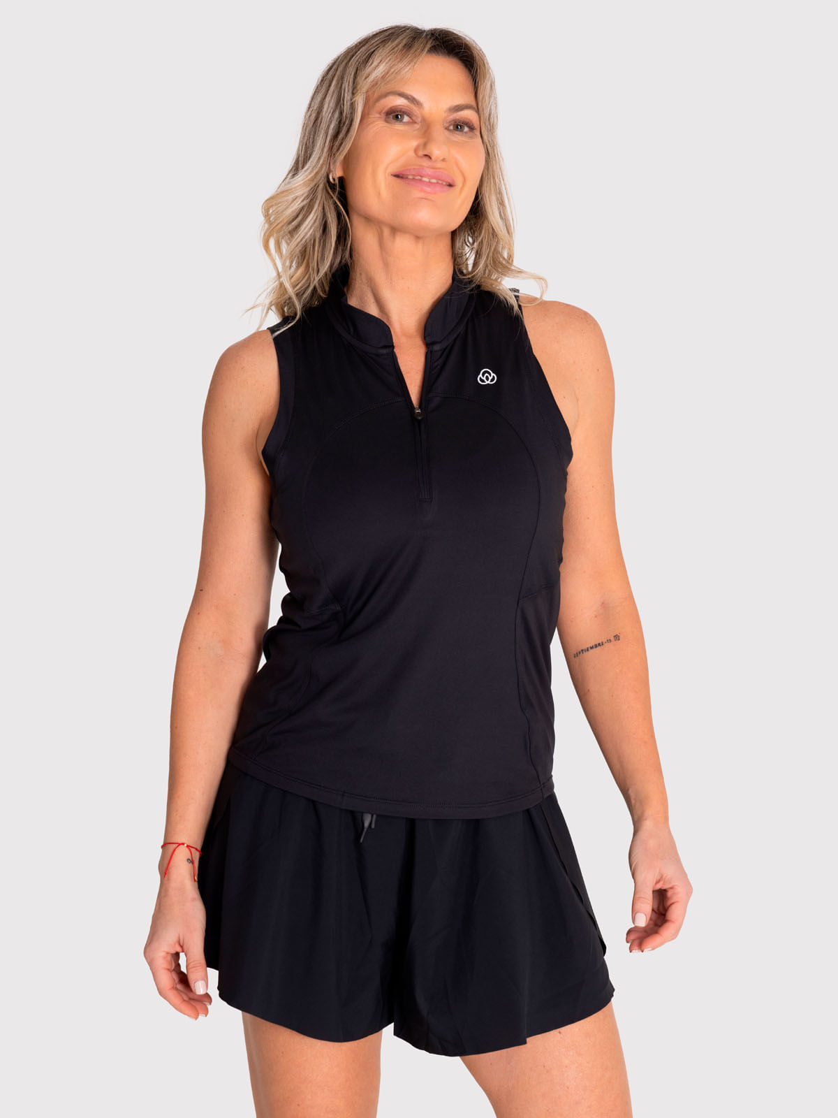 Polera SM Mujer Tank Half Zipper