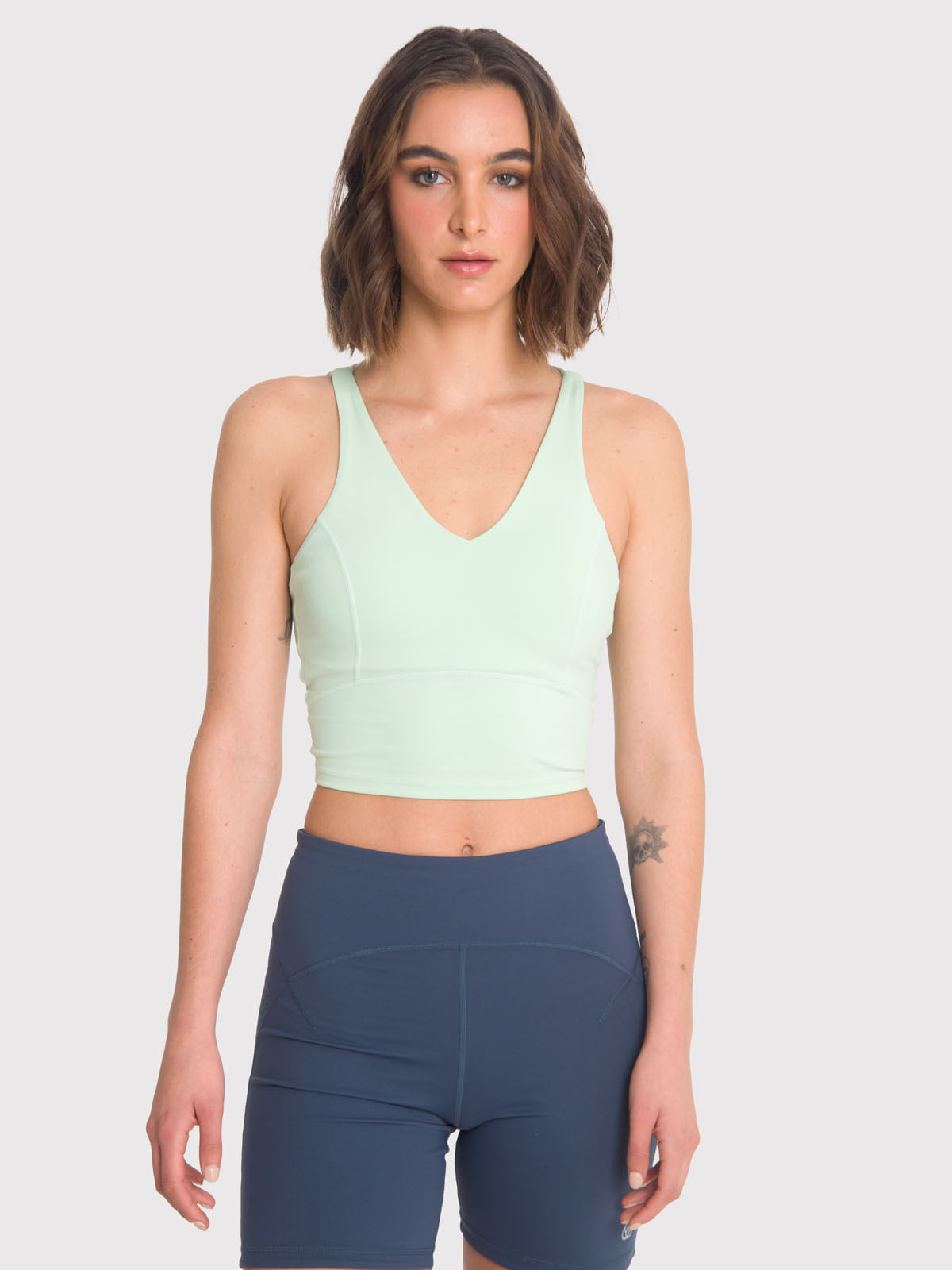 Peto Mujer Crop Top Frida Verde Manzana BSoul