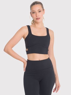 Peto Mujer Crop Top Pro Negro Bsoul
