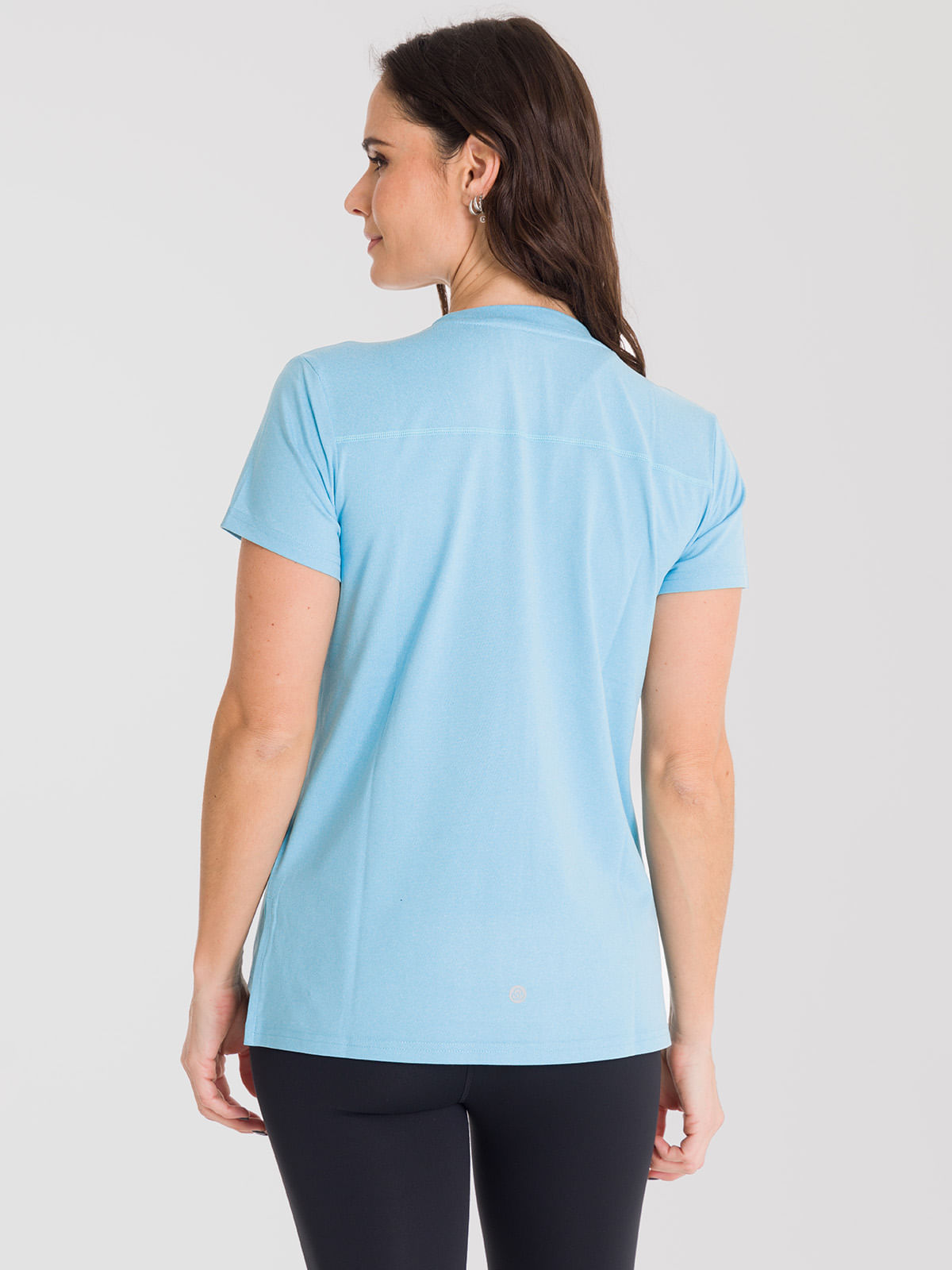 Polera Mujer V-Neck Celeste Bsoul