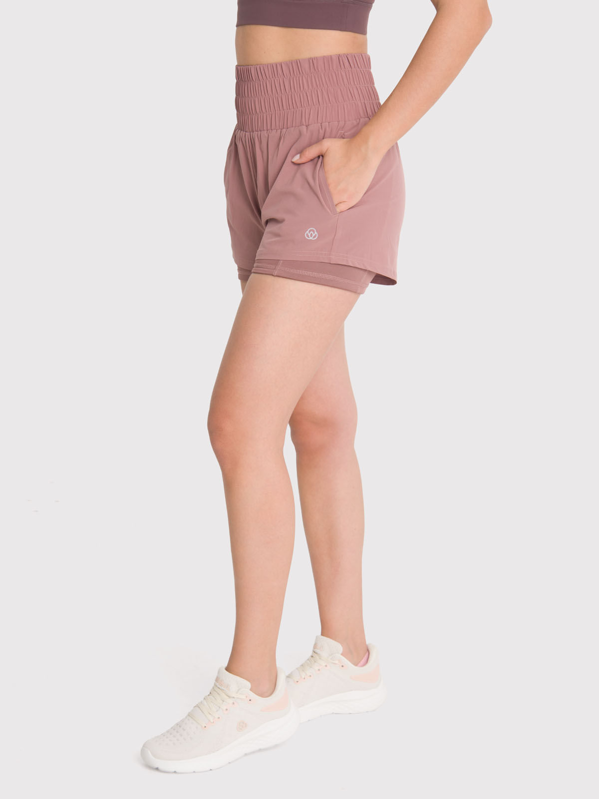 Short Mujer 2 in 1 Active Short Café Bsoul