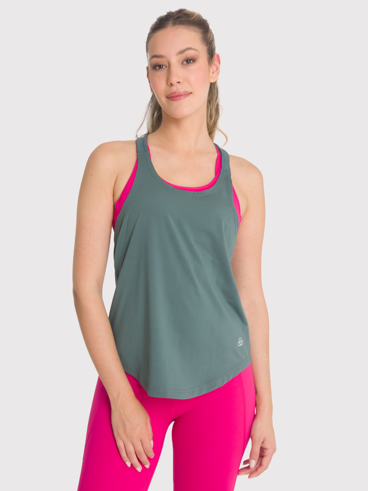 Polera Mujer Training Tank Verde Bsoul