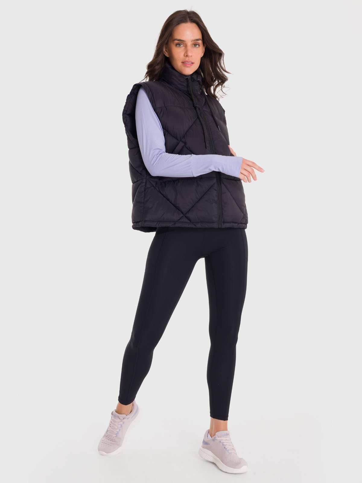 Parka Mujer Vest Quilted Negra Bsoul