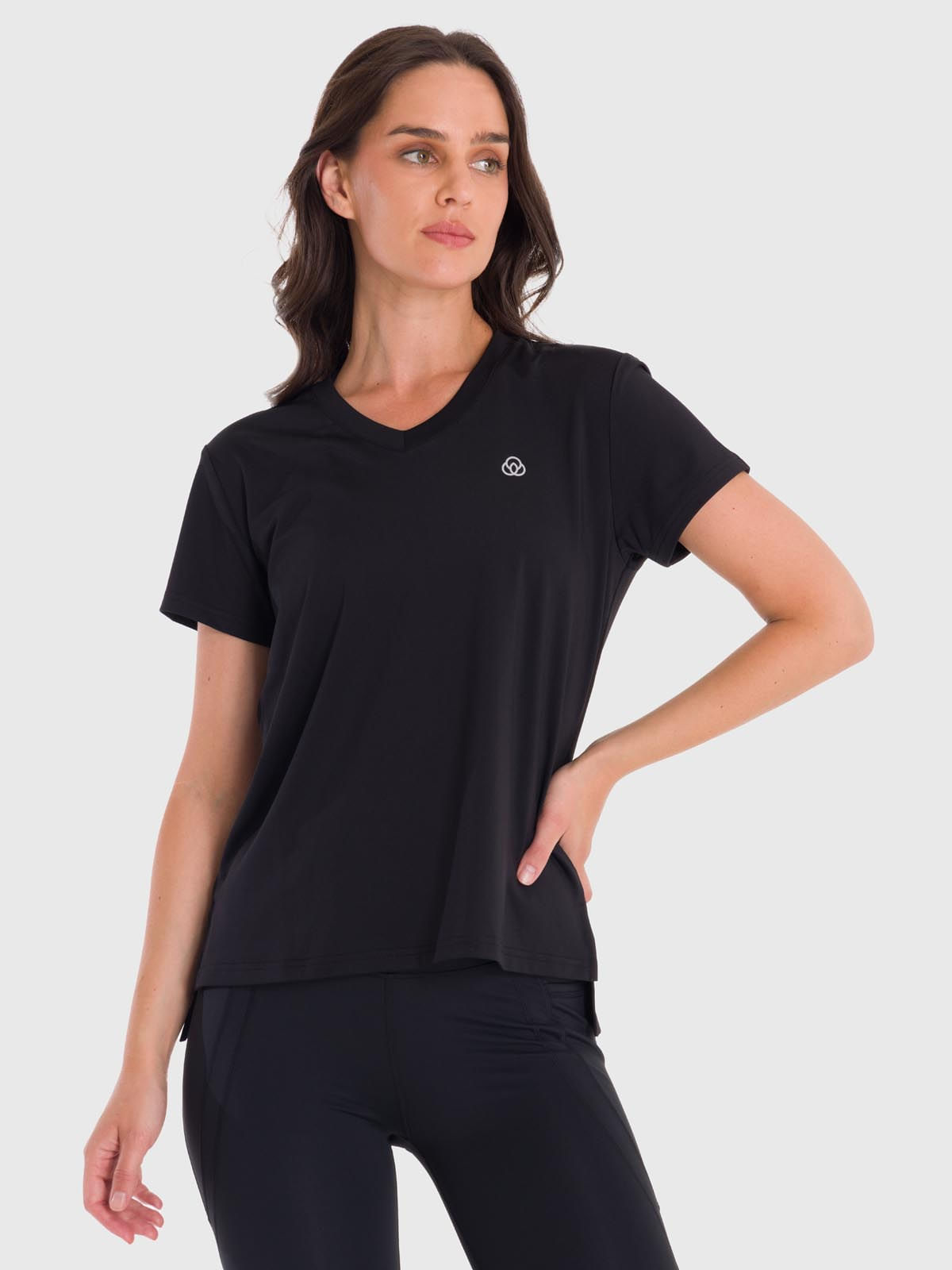 Polera Mujer V Neck Negro Bsoul