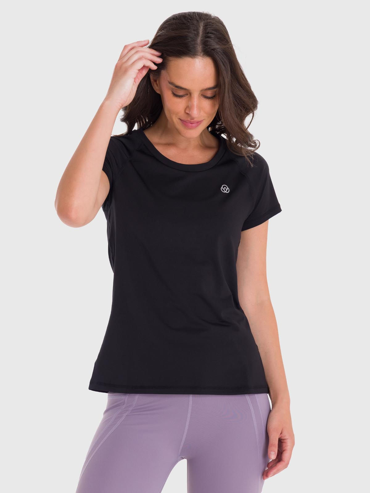 Polera MC Mujer T-Shirt Round Neck Negro Bsoul