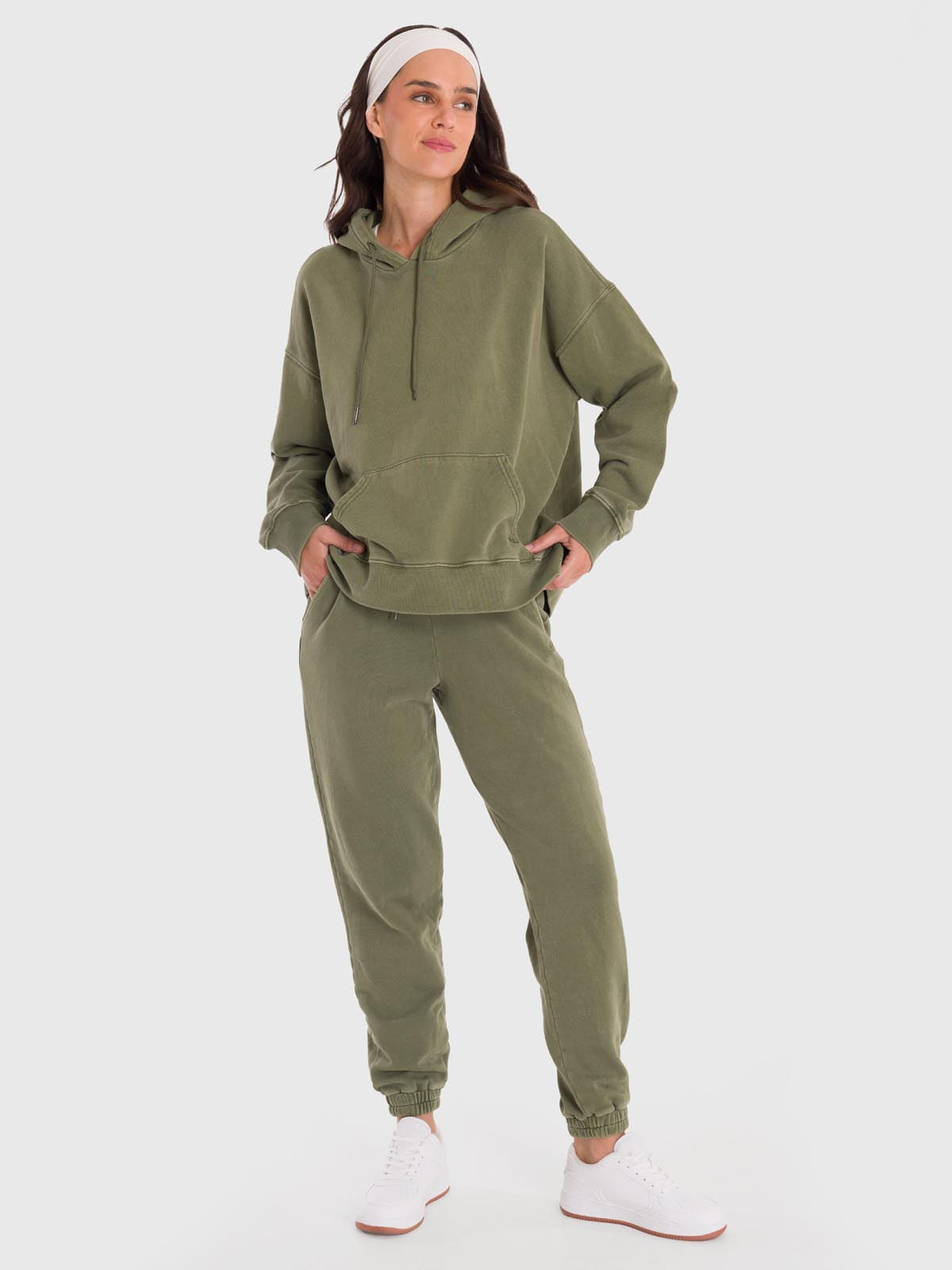 Polerón Mujer Hoodie Mich Verde Bsoul