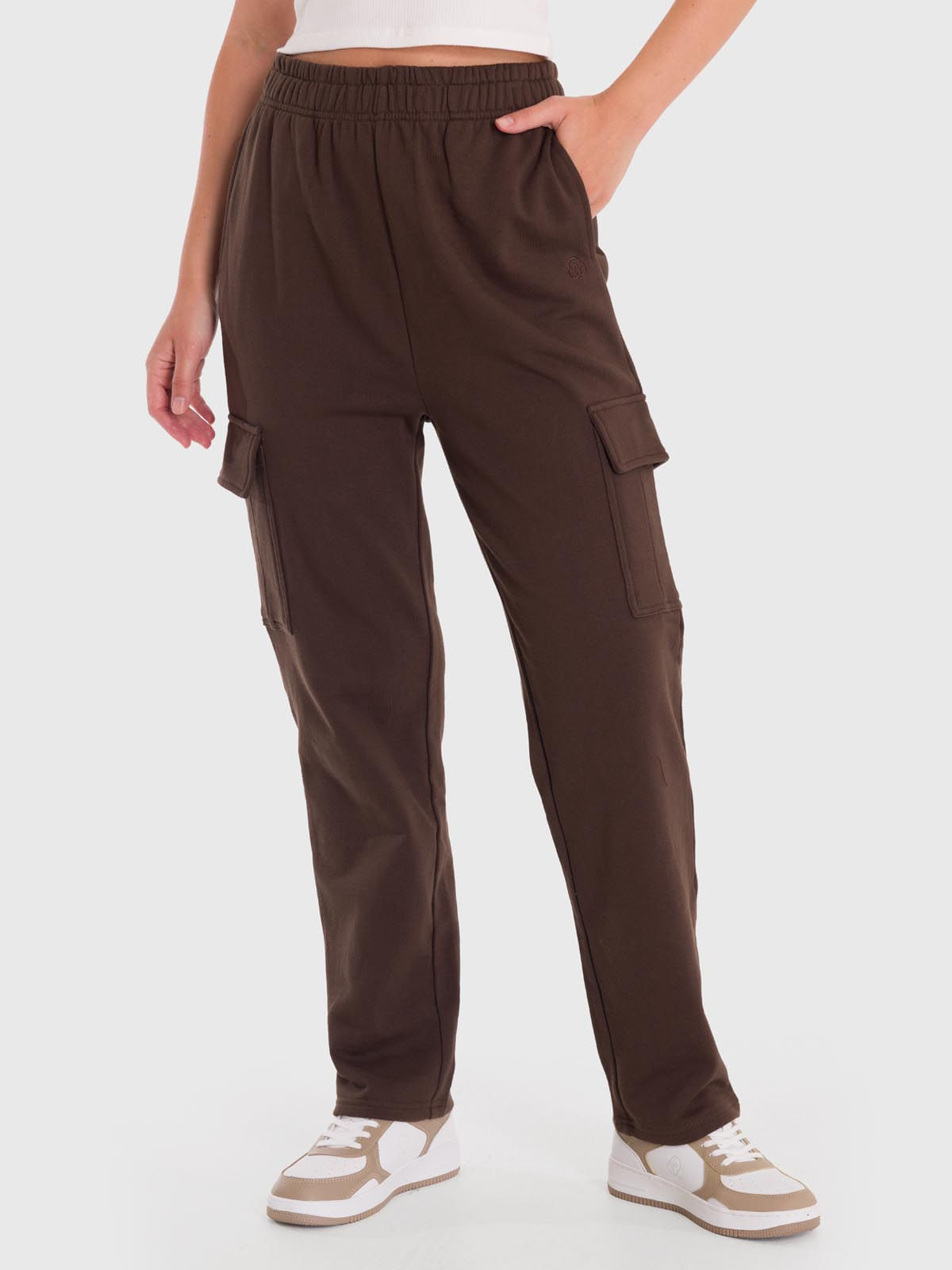 Pantalón Mujer Cargo Café Bsoul