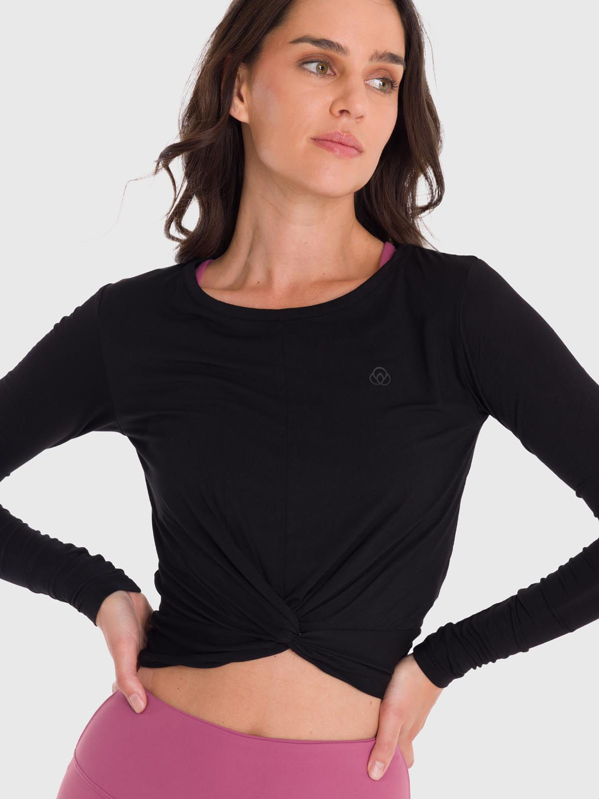 Polera Mujer Modal Long Sleeve Negra Bsoul