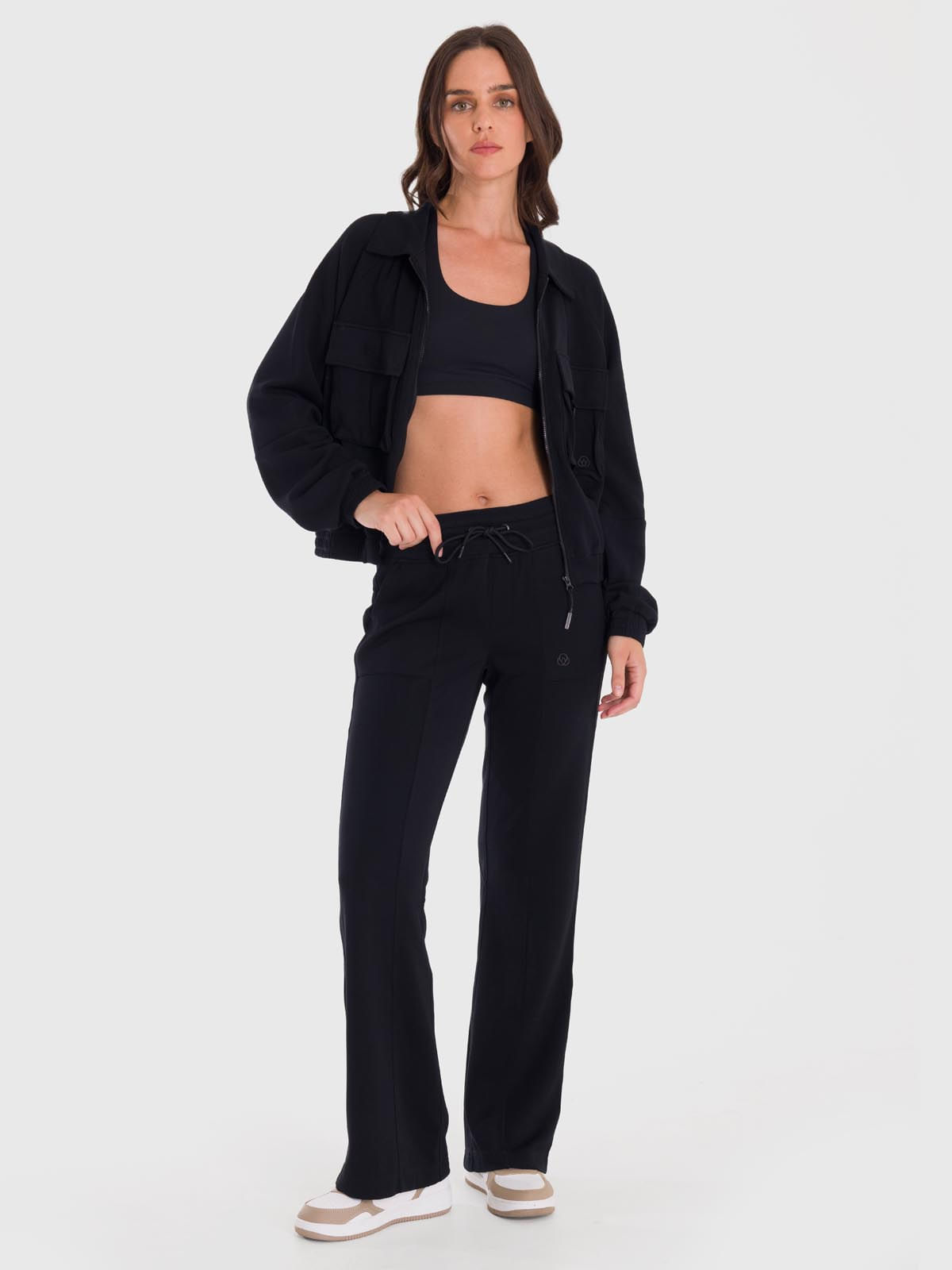 Pantalón Buzo Mujer Modal Pant Negro Bsoul