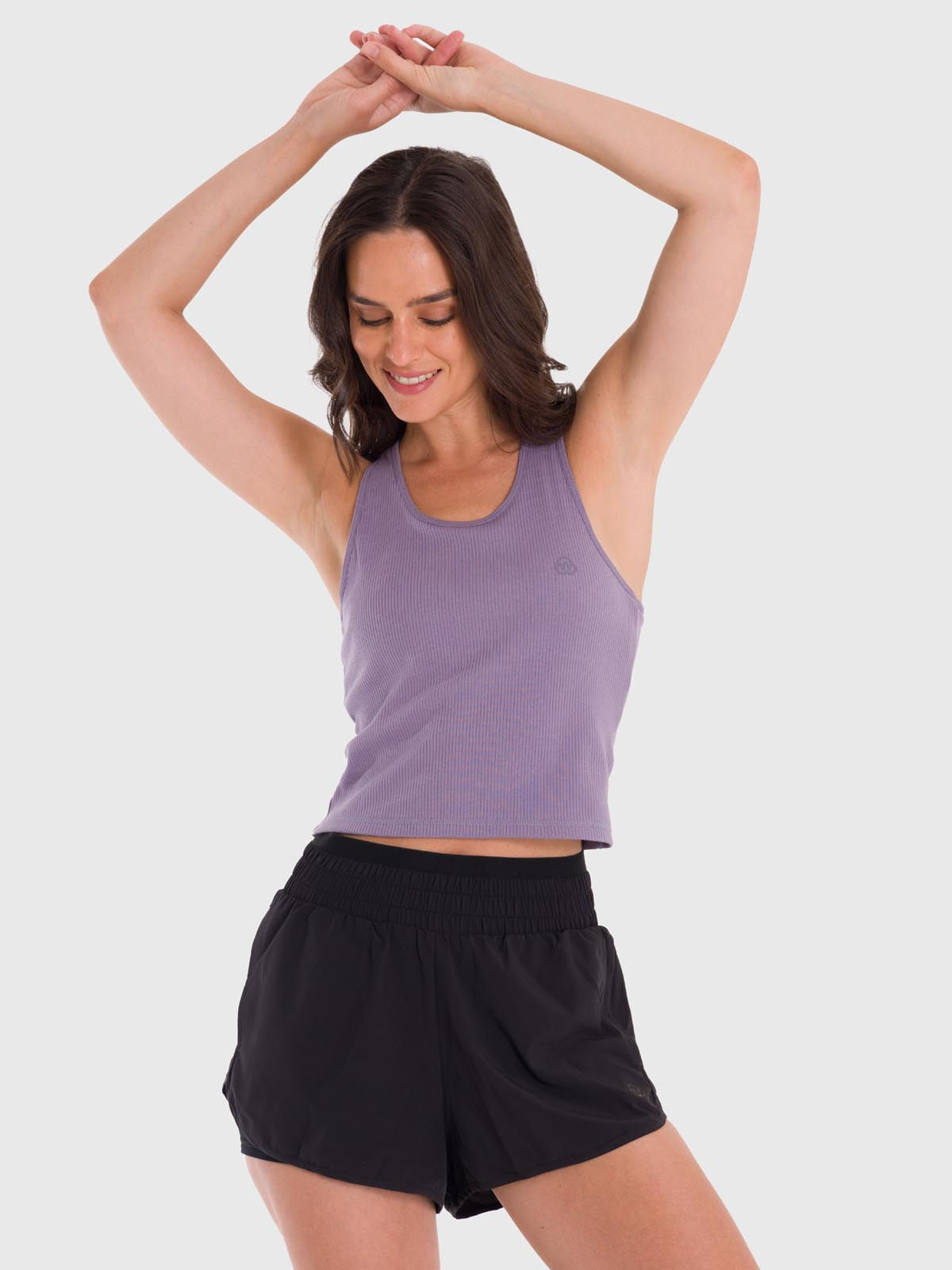 Polera Mujer Crop T-Shirt Morada Bsoul