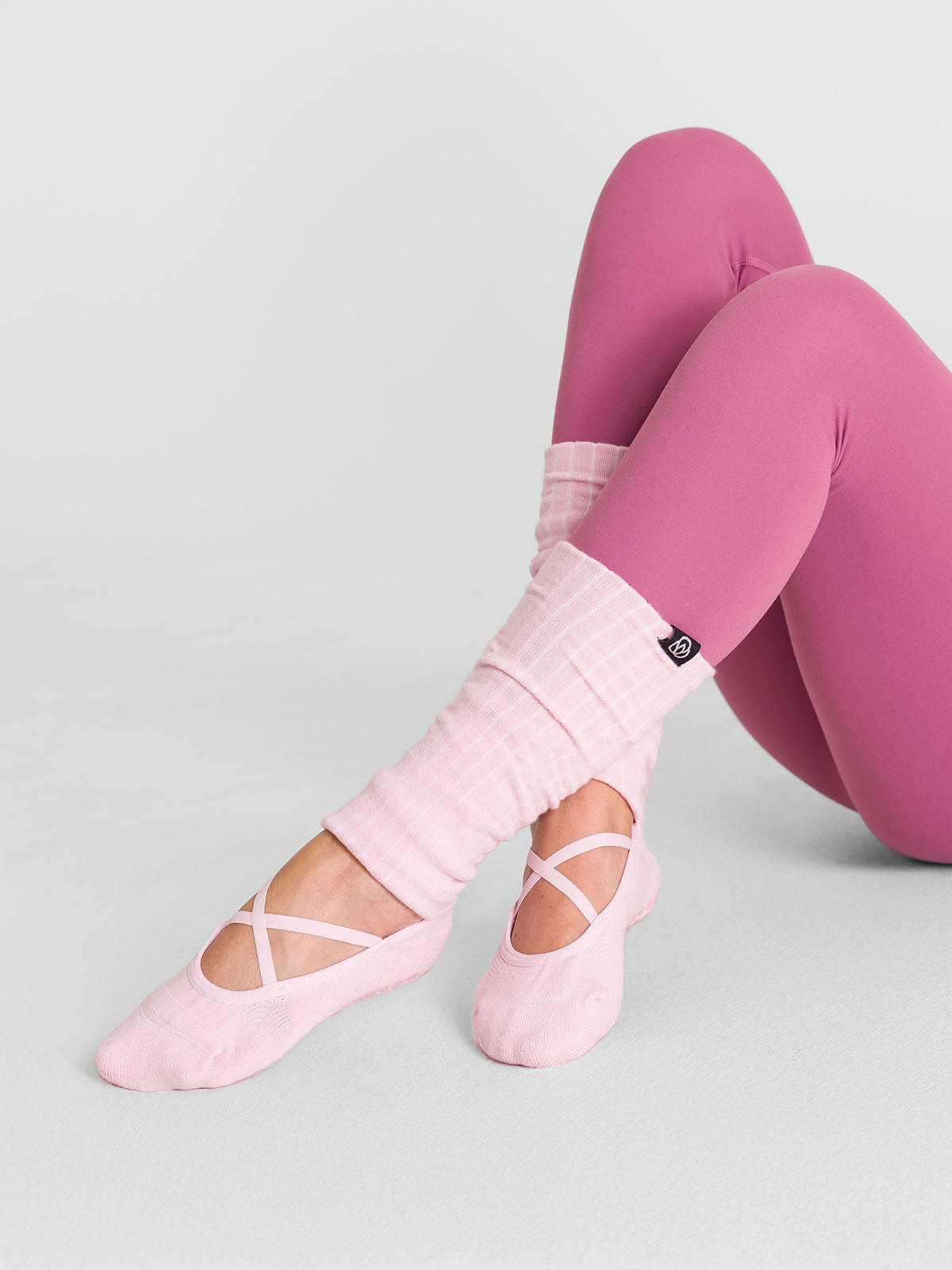 Calcetin Mujer Strap Grip Long Rosado Bsoul
