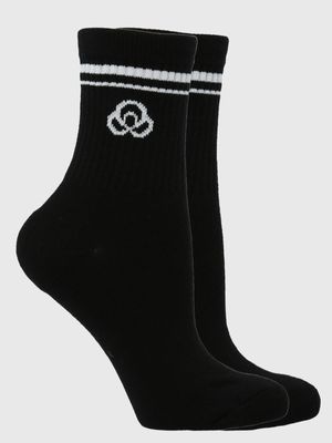 Calcetin Mujer 2 Pack Quarter Negro Bsoul
