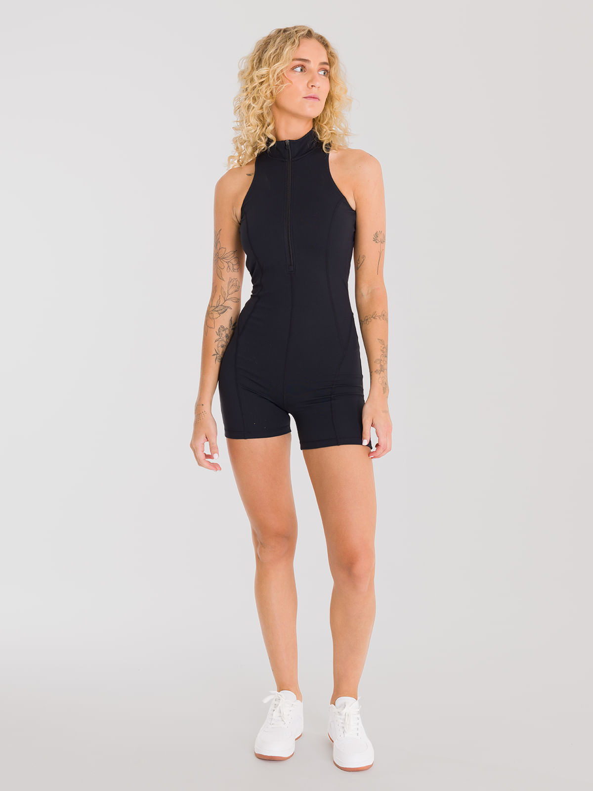 Enterito Corto Mujer Jumpsuit Negro BSoul
