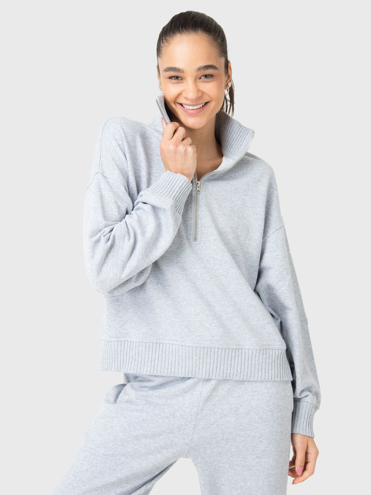 Polerón Mujer Lia Gris Bsoul