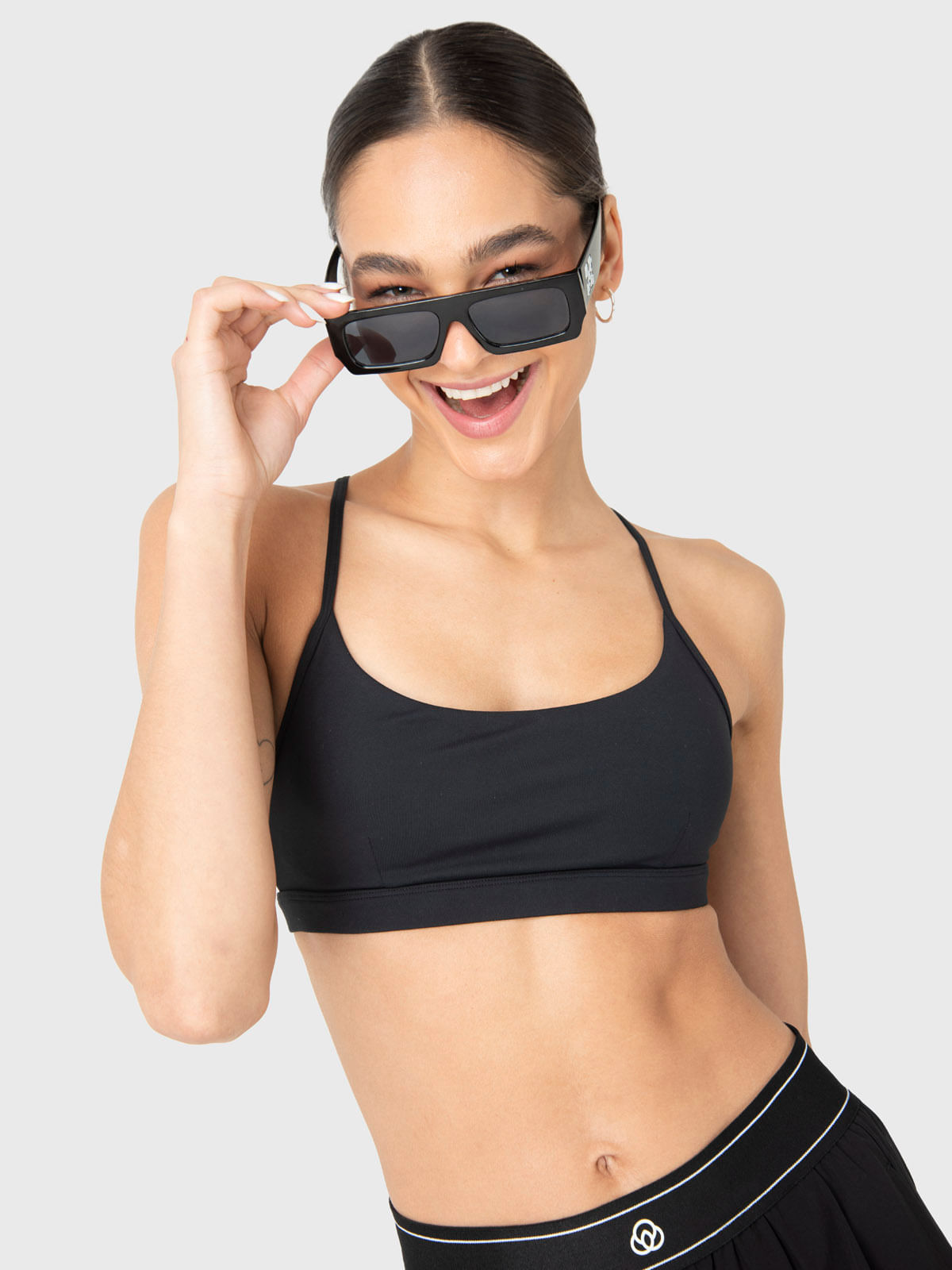 Peto Mujer Flo Negro Bsoul