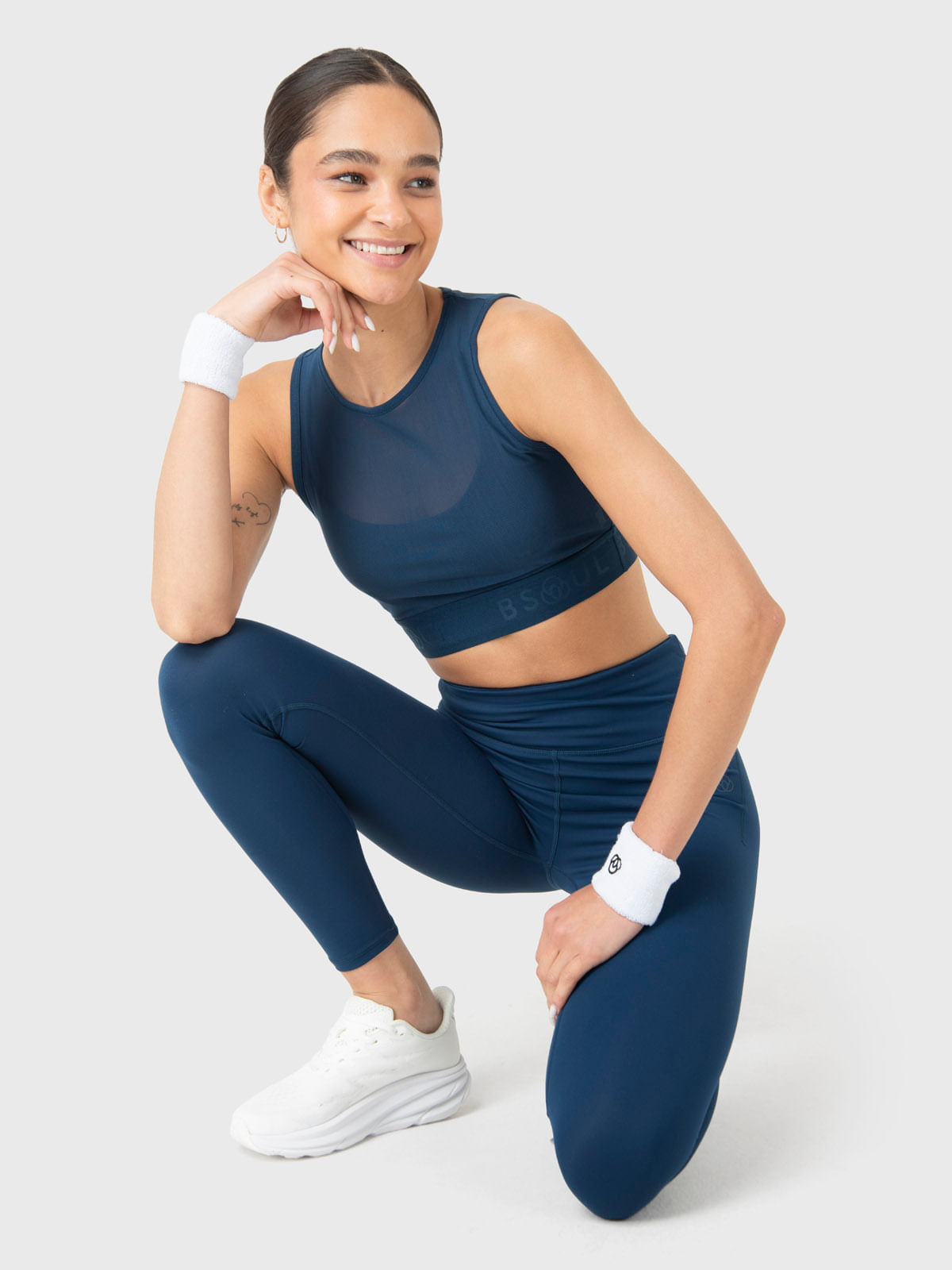 Peto Mujer Cropped Vest Azul Bsoul