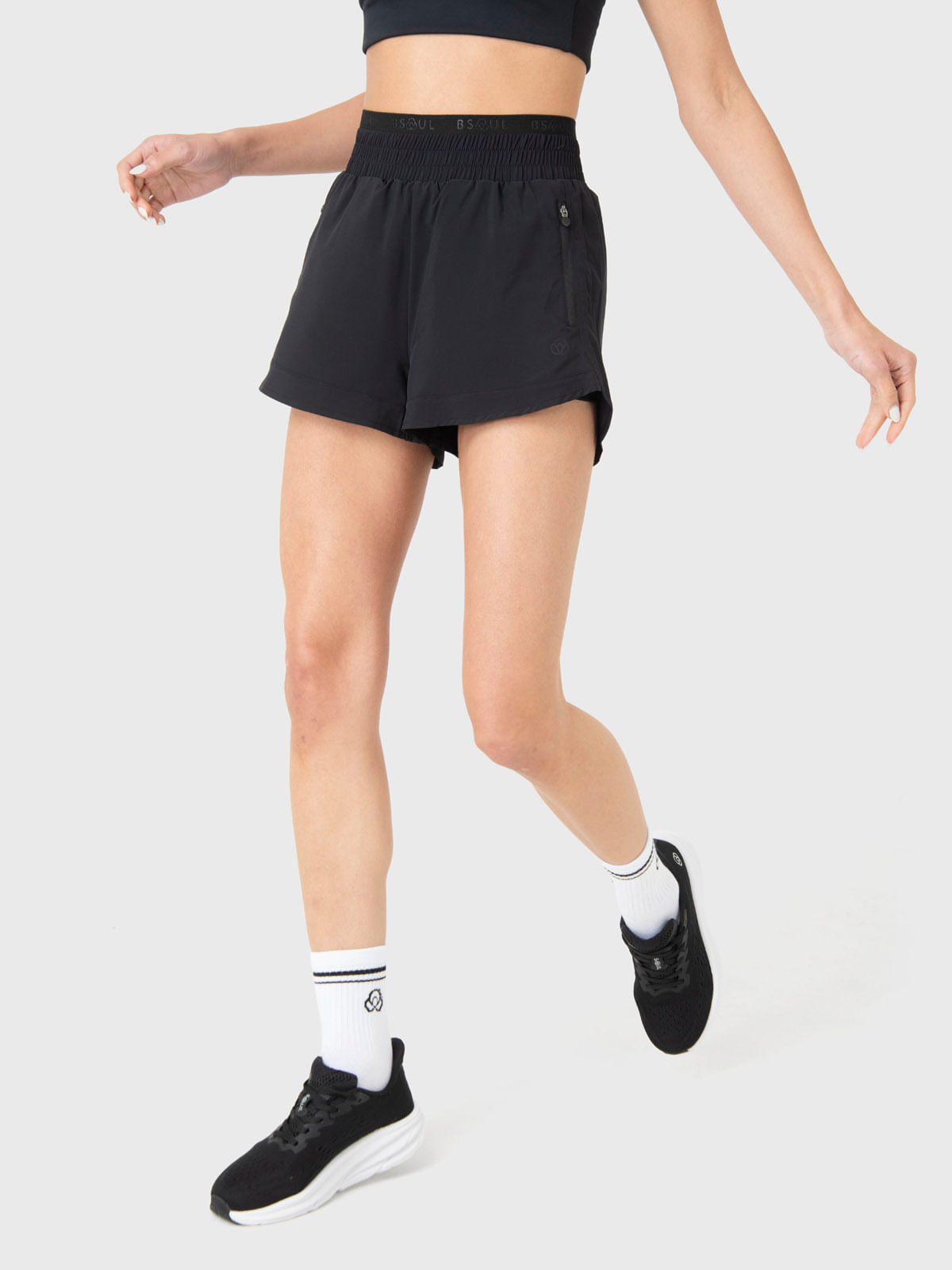 Short Mujer 2 in 1 Short Zia Negro Bsoul