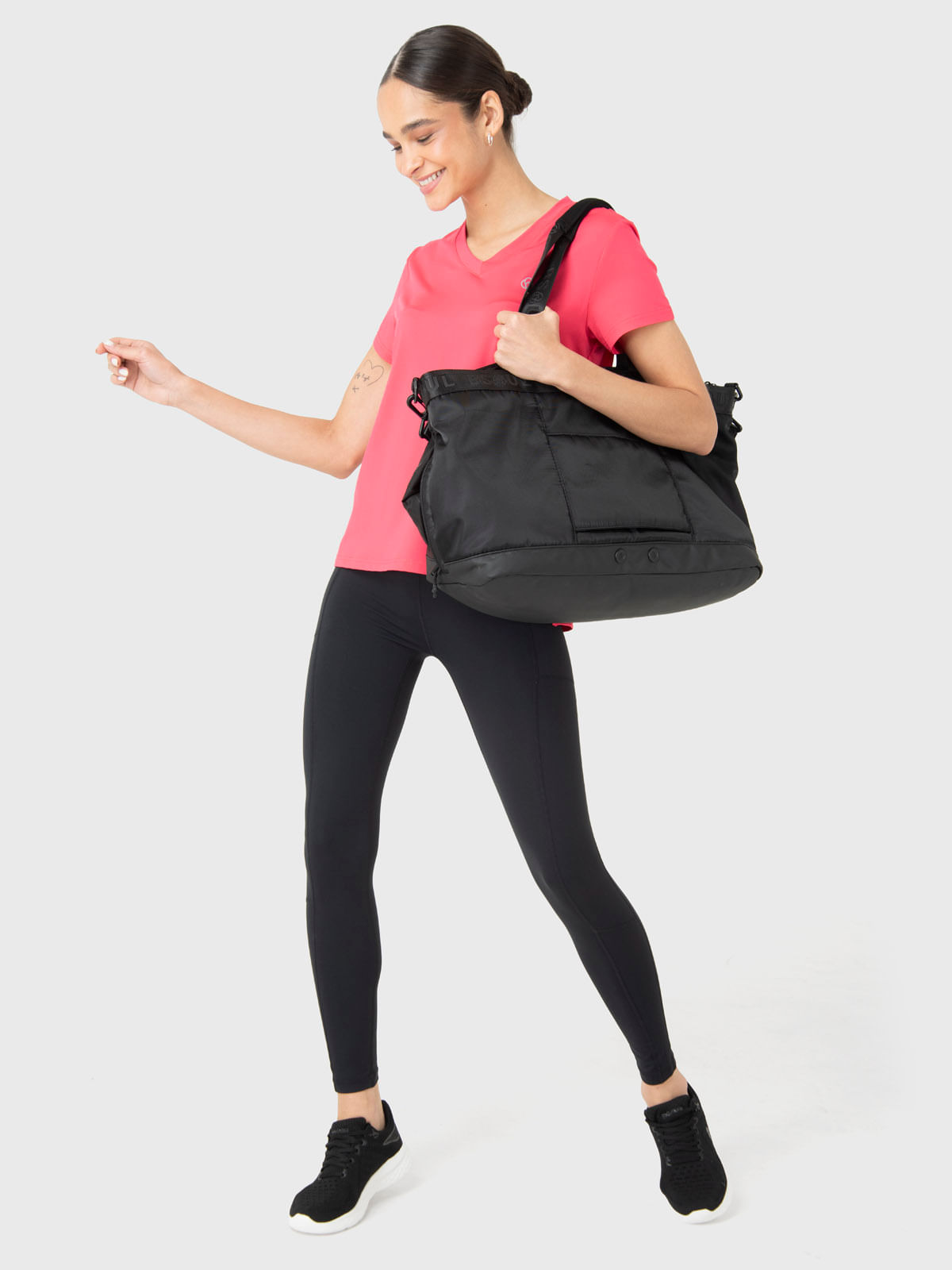 Polera Mujer V-Neck Fucsia Bsoul