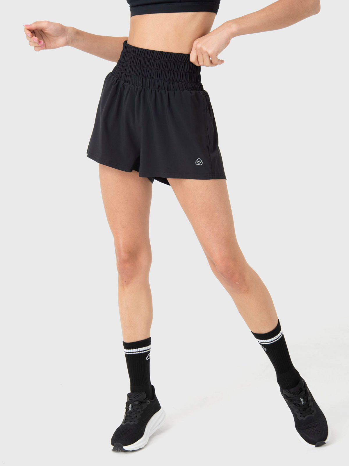 Short Mujer 2 in 1 Active Short Negro Bsoul