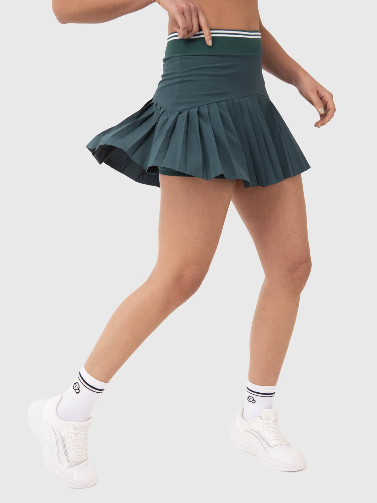 Falda Mujer A-Line Verde Bsoul